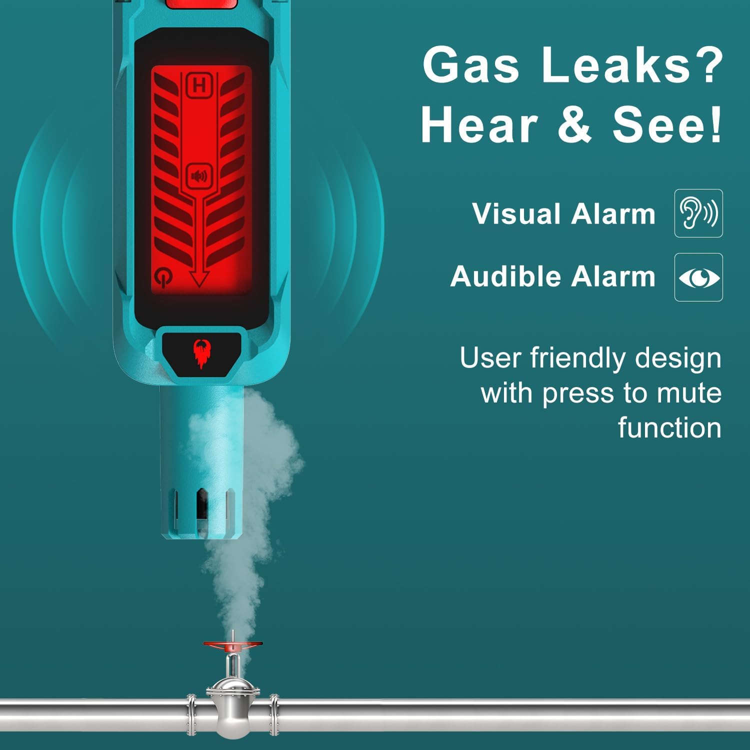 Kiprim® GD01A Erdgas-Detektor Tragbarer Gasmelder