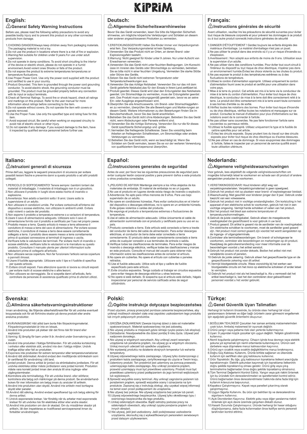 Kiprim® Tragbarer Gasmelder mit akustischem und visuellem Alarm, H/L Empfindlichkeitsmodus