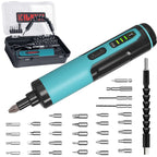 Kiprim ES2 Electric Screwdriver 4V Torque Cordless Screwdriver Gun with various bits and charging case