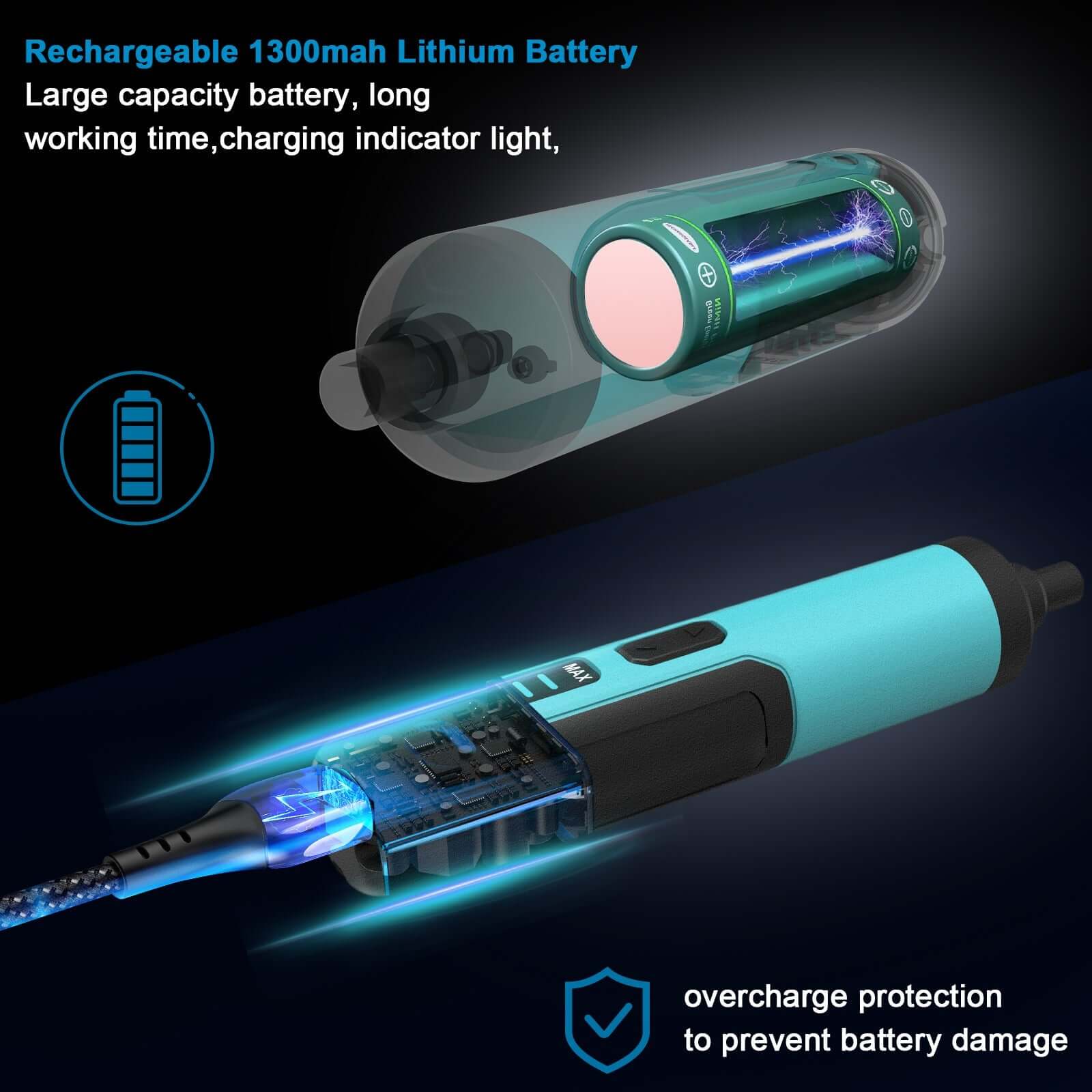 Kiprim  ES2 Electric Screwdriver 4V Torque Cordless Screwdriver Gun Kiprim