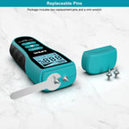 Kiprim Pin-Type Moisture Meter for Wood, Wall, Packing, Building – Digital Moisture Detector with LCD Display, Temperature (°C/°F), Hold Function, 4 Material Modes, Replacement Pins Included WM02