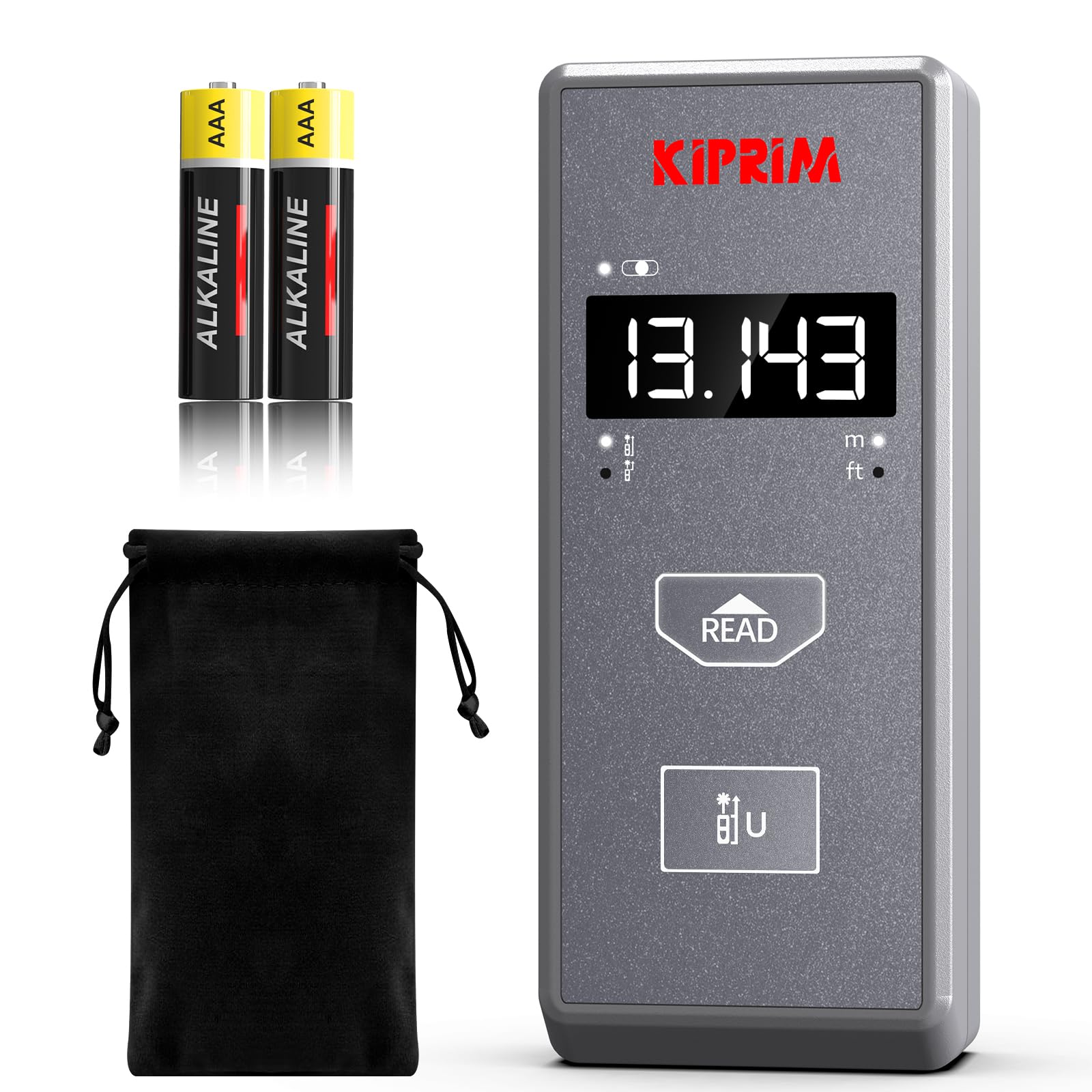 Kiprim® Laser-Entfernungsmesser 70 m LD70M mit Einheitenwechsel m/ft und variablem Referenzpunkt