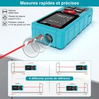 Kiprim® LD120S Laser-Entfernungsmesser 120 m mit digitalem Niveau, präziser Messung &amp; Pythagoras-Funktion