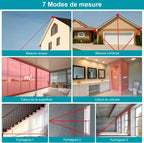 Kiprim® LD120S Laser-Entfernungsmesser 120 m mit digitalem Niveau, präziser Messung &amp; Pythagoras-Funktion
