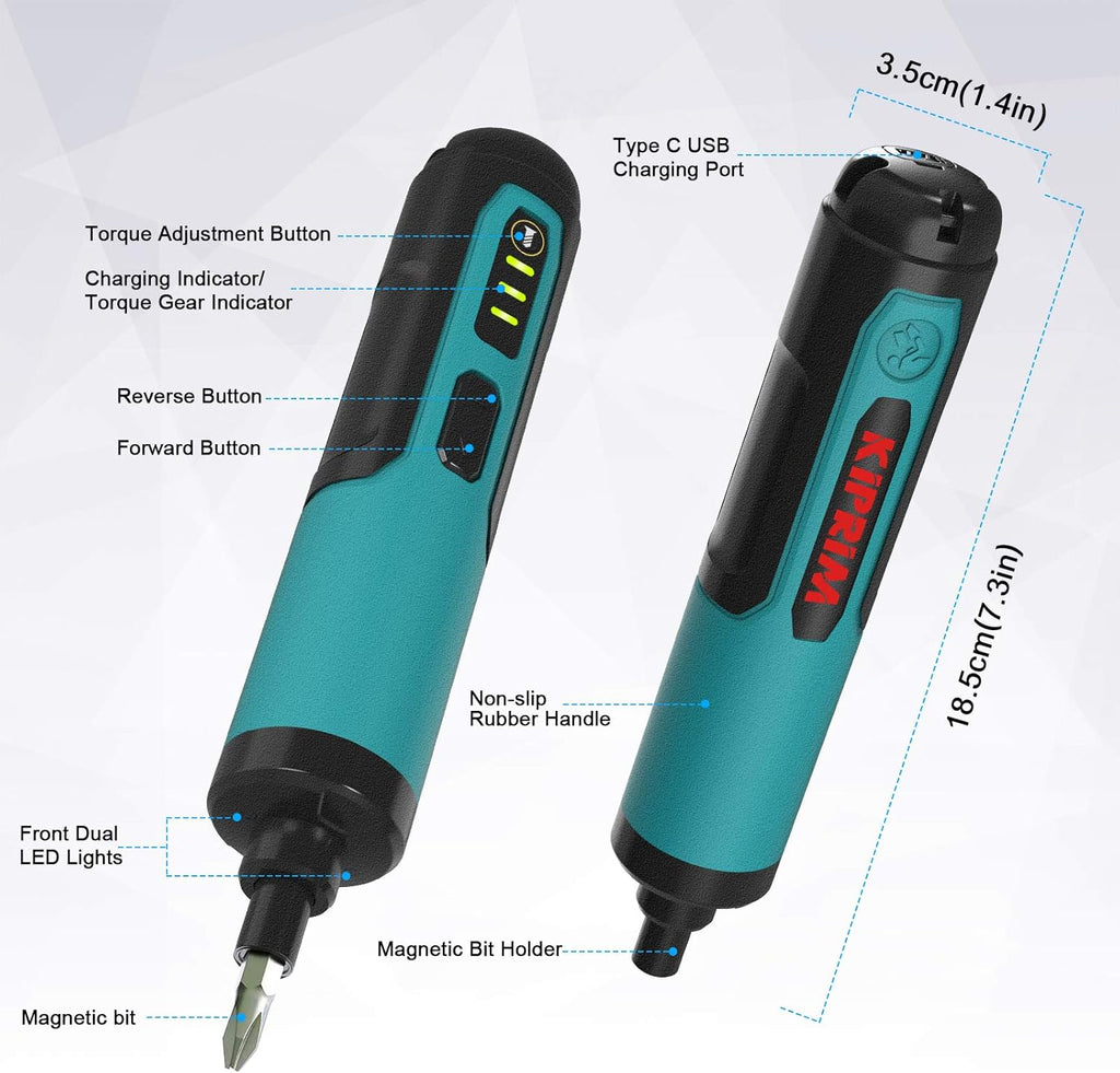 Kiprim® ES2 Elektrischer Schraubendreher 4V Akku - Kiprim