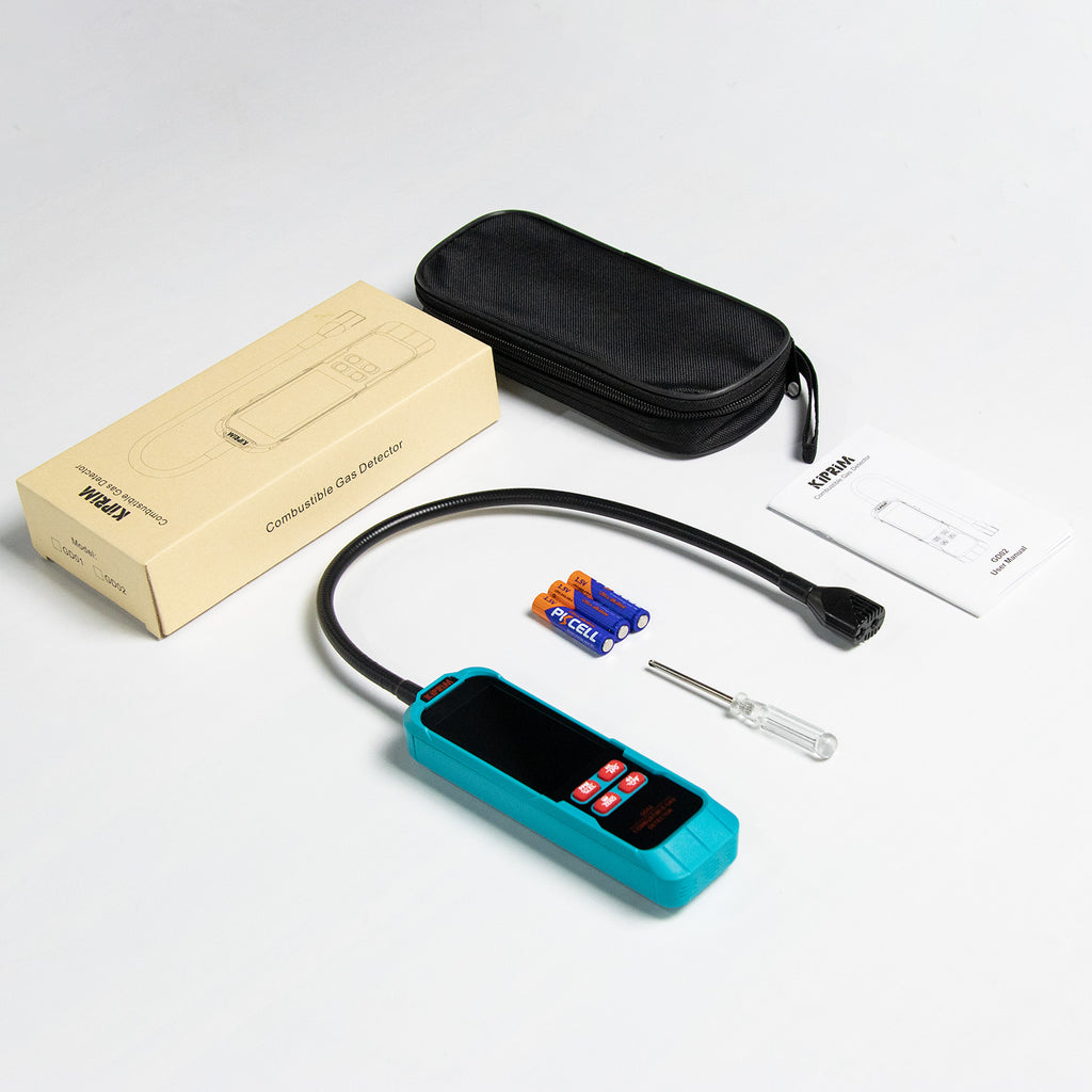 Kiprim GD02 Gas Leak Detector with Extended 15.7in Gooseneck - Kiprim