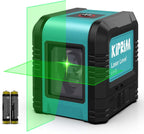 Kiprim® Kreuzlinienlaser selbstnivellierend mit grünem Strahl für Bau &amp; Heimwerken inkl. Tasche &amp; Batterien