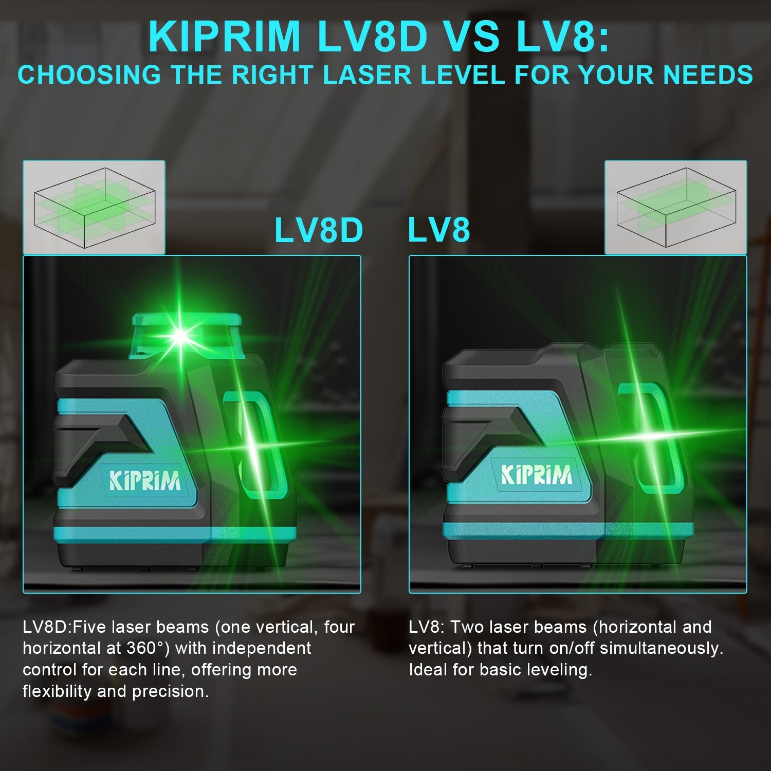 Kiprim LV8D Green Laser Level Kiprim