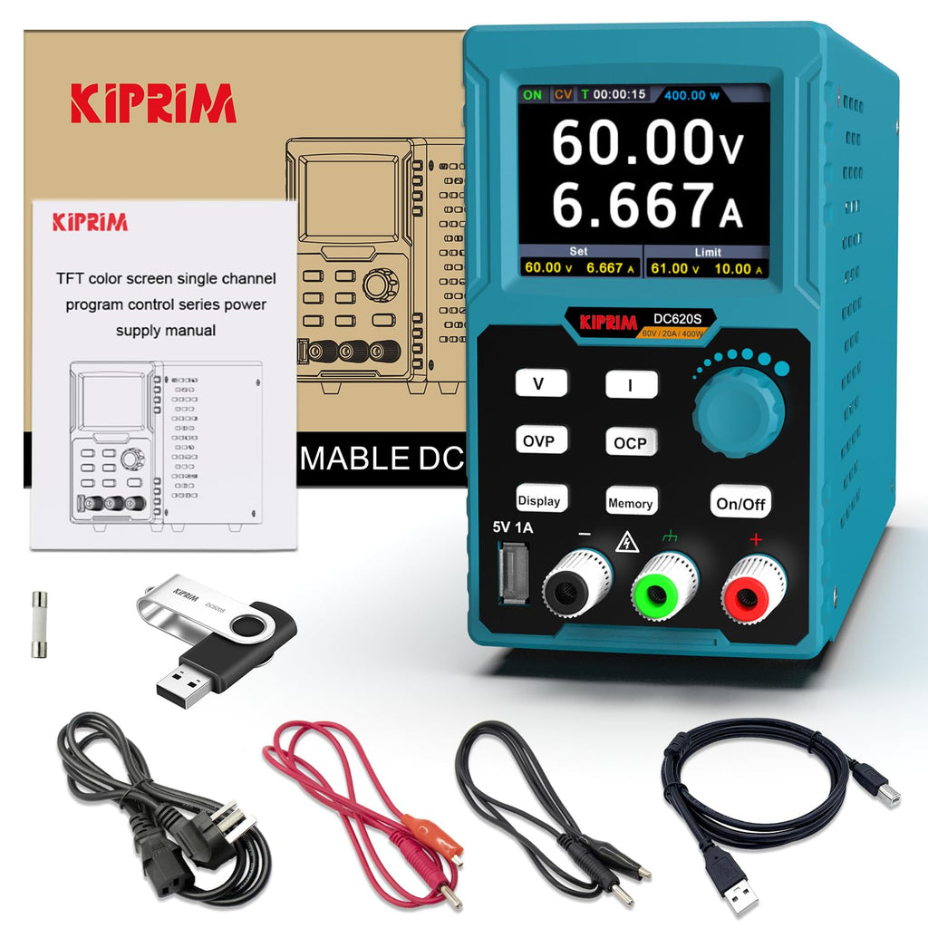 Kiprim DC620S 400W DC Power Supply (0-60 V 0-20 A) Kiprim